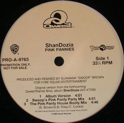 12inch Record SHANDOZIA - Pink Pannies PROA9763PROMO Qwest Records,  1999 US Rap & Hip-Hop/R&B Used