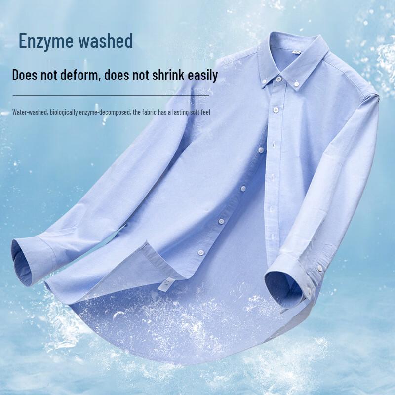 Hodo Men's Breathable Anti-Wrinkle Long-Sleeve Casual Shirt
