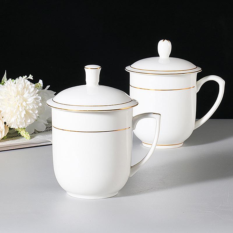 Hotel Hotel Water Cup Office Meeting Cup Phnom Penh Ceramic Teacup Gift Cup Set Engraving