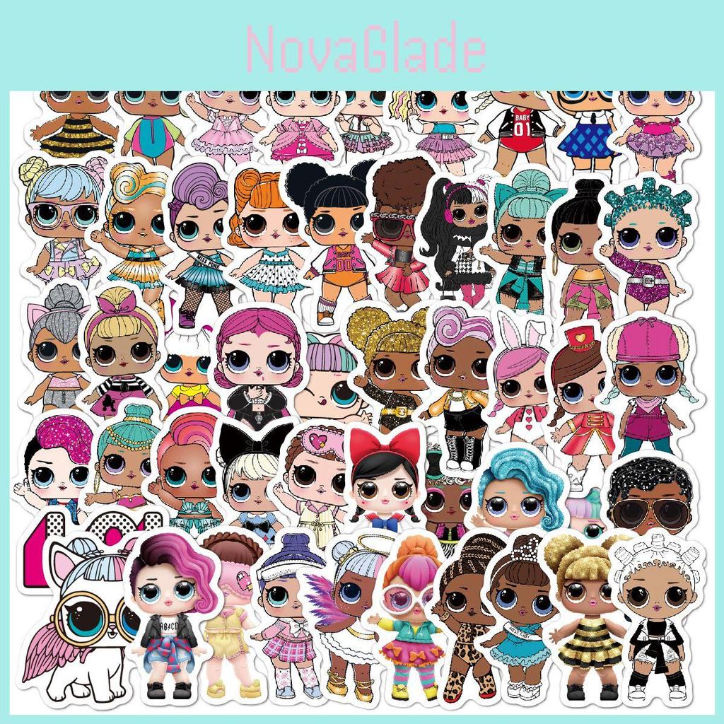 Cute And Safe 50pcs Lol Superise Stickers For Laptops Skateboards And More A Pvc Girl Gift