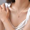 Fashion Accessories, Stainless Steel Zircon Butterfly Gold Necklace Women'S Jewelry 2330