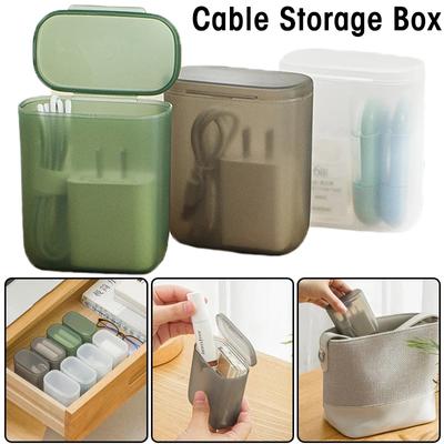 1PCS Portable Headphone Cable Storage Box