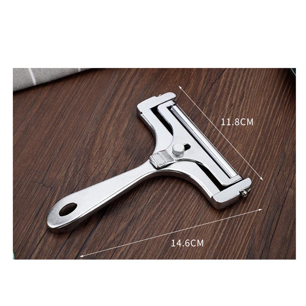 Cheese Slicing Tool Handheld Cheese Cutter Stainless Steel Wire Adjustable Thickness Cheese Slicing Tool for Mozzarella Cheddar