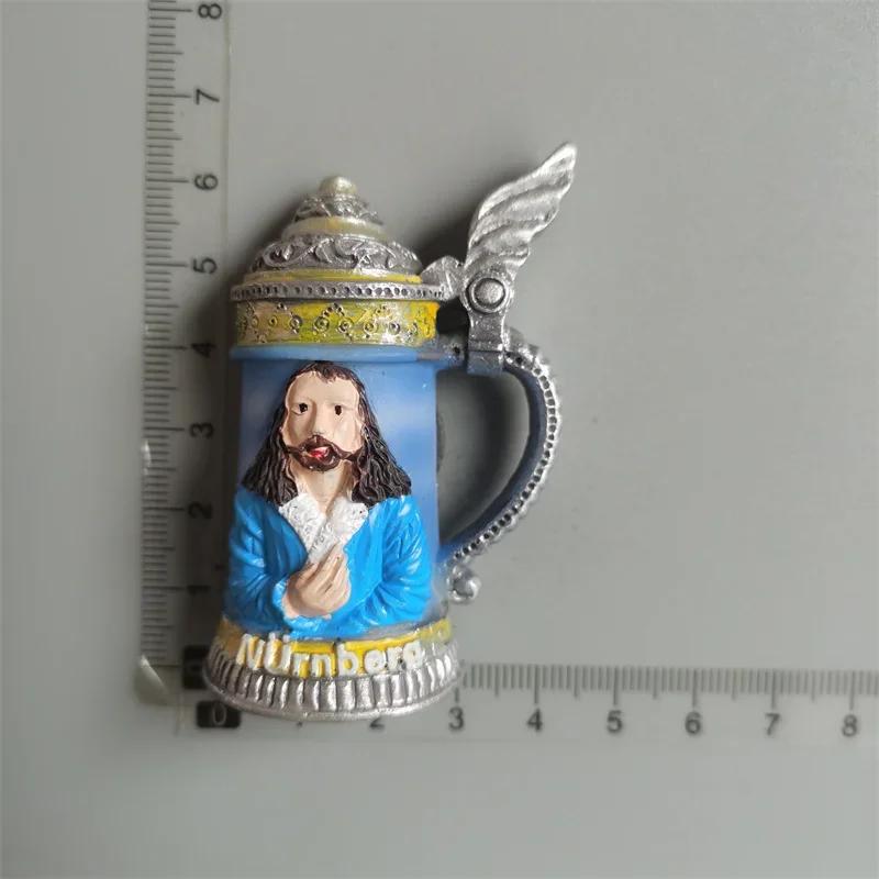 Germany Fridge Magnets Beer Mug Bavaria Munich Cochem Frankfurt Koln Salzburg Austria FINLAND Brugge Refrigerator Magnet Sticker