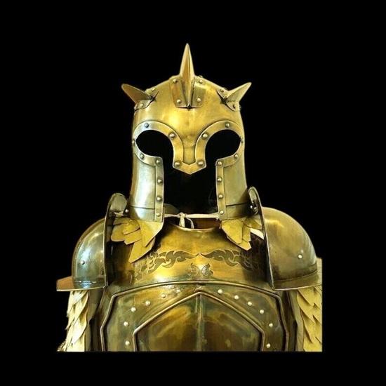 Larp Średniowieczny Stalowy Wojownik Królowie Strażnicy Pół Zbroja Ciało Rycerz Pełny Garnitur