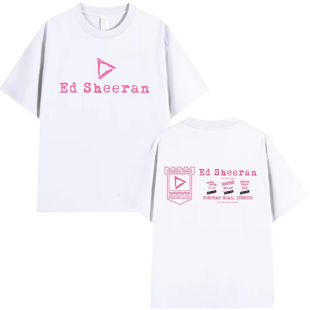 Ed Sheeran Play Tour 2025 Merch Koszulki Prezent dla Fanów Odzież Męska Damska Moda Vintage T-shirty Oversize Bawełniana Koszulka Casual