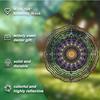 Carillon éolien mandala en métal 10 pouces Décoration de jardin extérieur Carillon éolien rotatif pour patio cour Printemps Été Thanksgiving Fête des Mères Cadeau