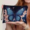 Simple Butterfly Print Makeup Bag Travel Women's Lipstick Cosmetic Pouch Bag Ladies Organizer Zipper Toiletry Storage Bag