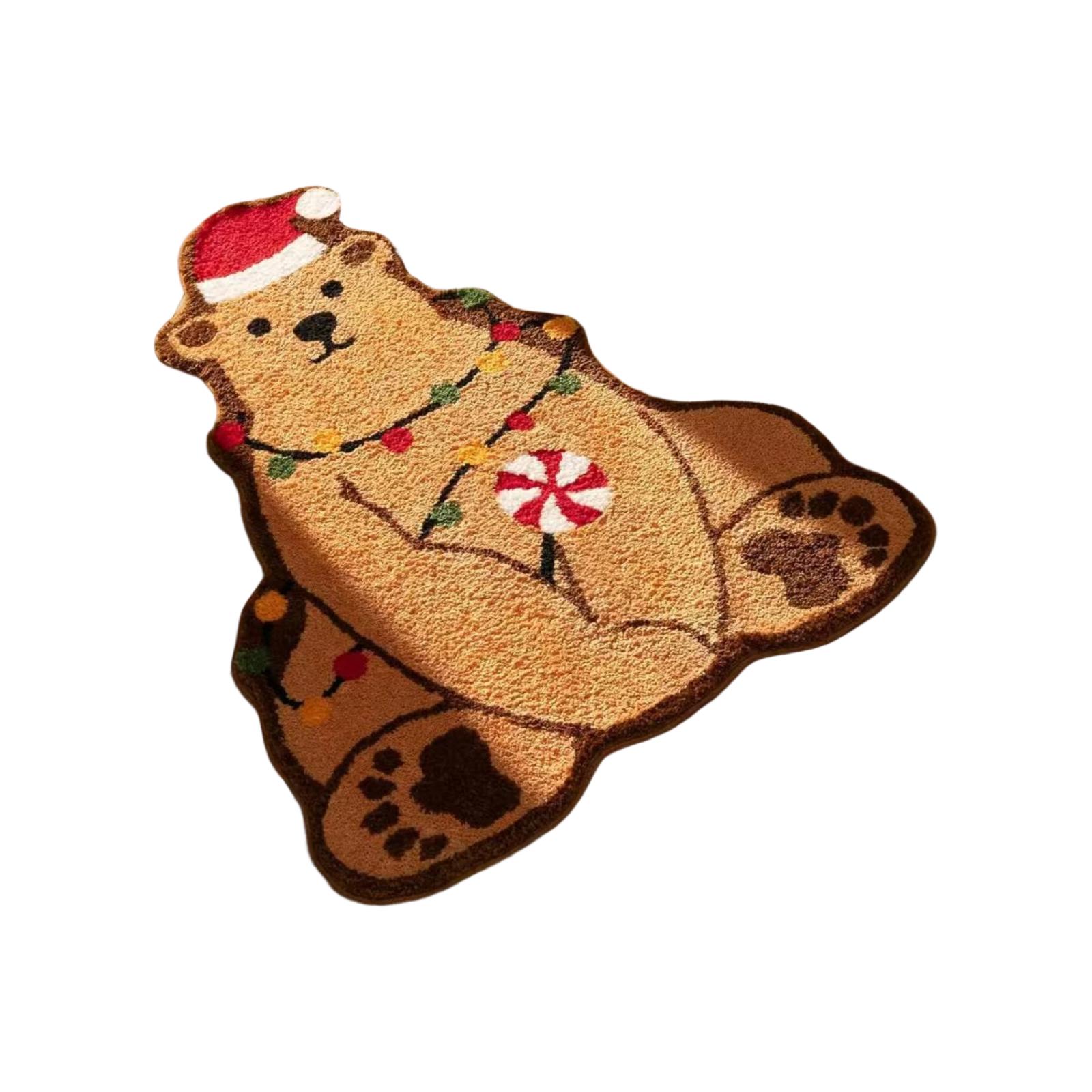 

Рождественский коврик из искусственного кашемира, придверный коврик, напольный коврик, декоративный коврик для ванной, туалета и прихожей. One Size