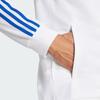 Adidas Real Madrid DNA Track Jacket with Striped Brand Logo and Front Zip Men Tops White IT3804