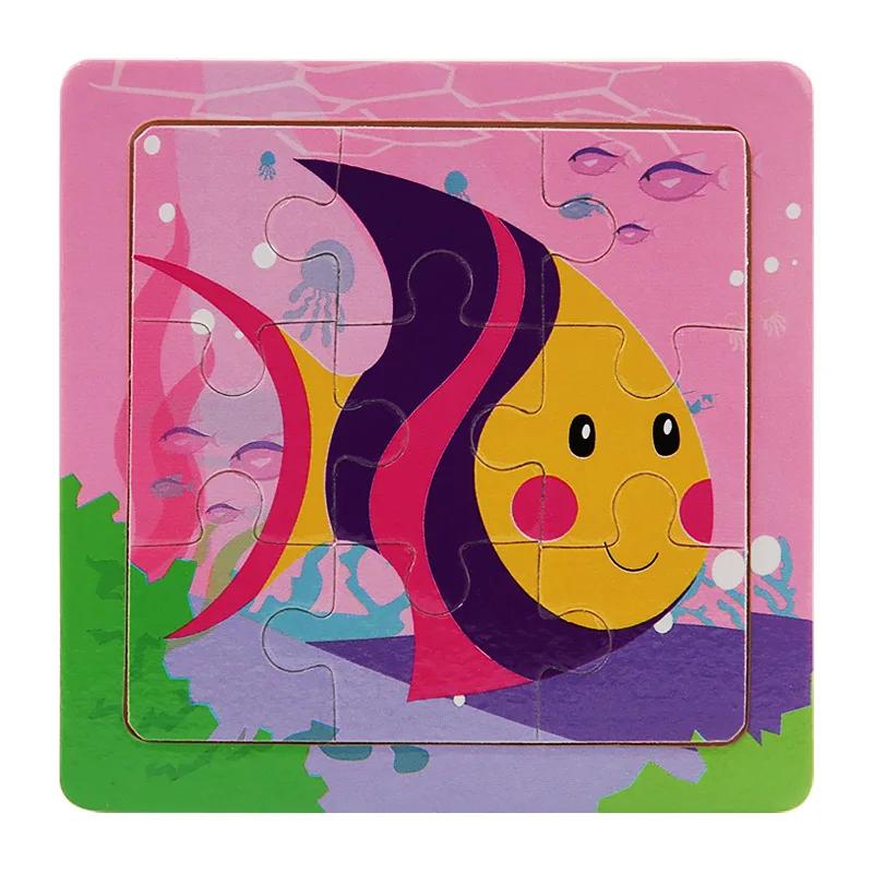 3D Puzzles Cartoon Animals Montessori Game Children Cognitive Jigsaw Puzzle Infant Playthings Educational Toys Ideal for Toddler
