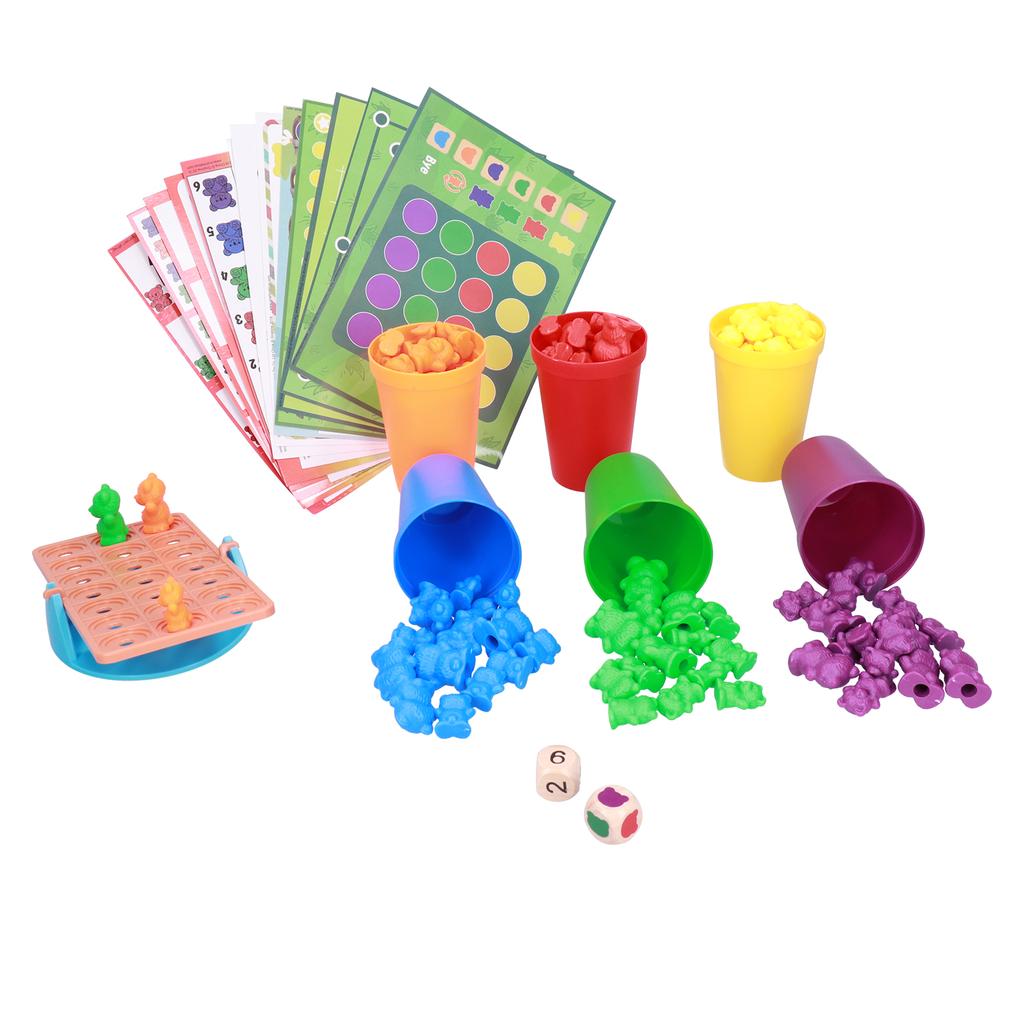 Kid Counting Bears Toys Children Color Matching Sorting Mathematics Educational ToysBear Scales