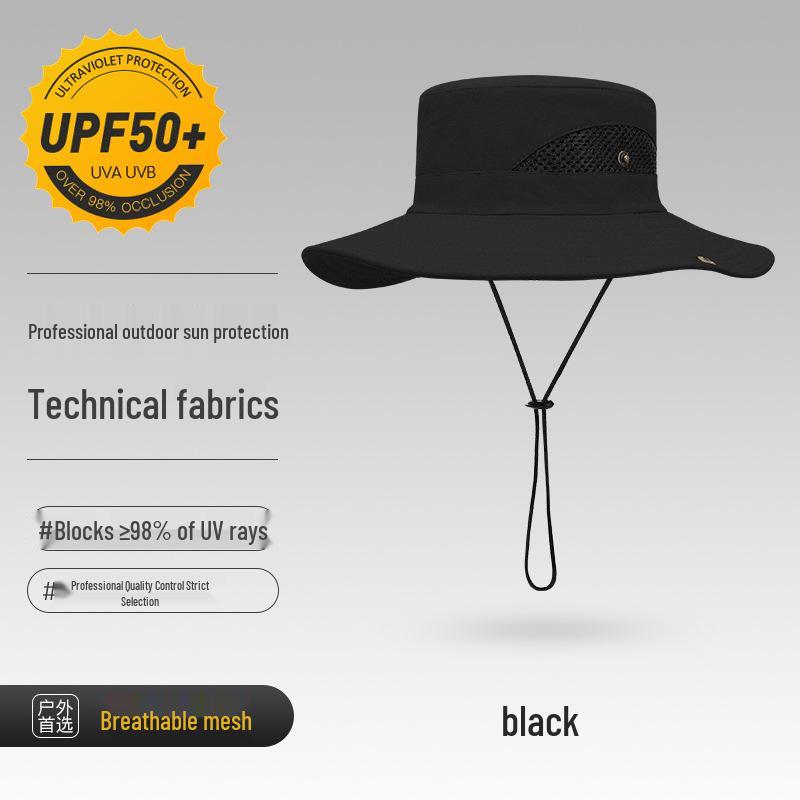 Men's UV Protection Wide Brim Waterproof Sun Hat for Fishing, Hiking, and Outdoor Activities