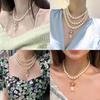 Saturn Pearl Necklace For Women Handmade Multilayer Pendant Elegant Jewelry Gift For Women