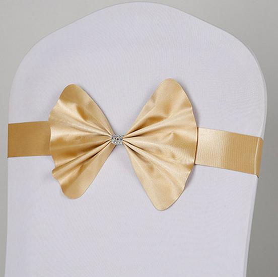 Hotel Chair Back Ribbon Bow Decoration for Weddings