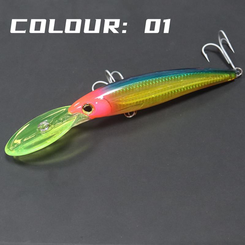 7-Color Wobbler Saltwater Fishing Lure 15.2cm Long Casting Rolling Hard Bait for Freshwater Fish Sea Bass Salmon Pike Cod Carp"