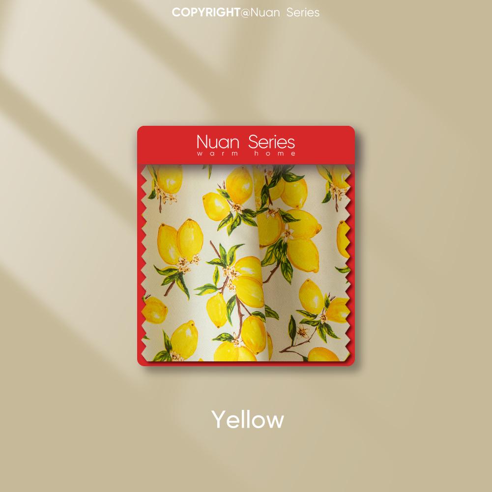 

1 шт 70-80% затемняющие шторы в деревенском стиле с принтом лимона удобные шторы для гостиной спальни домашний декор серия Nuan W100cm x L130cm жёлтый