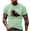 Herren Lustiger Tier-Spruch Print Vintage T-Shirt, Locker Atmungsaktiv Sommer Freizeit Oberteil