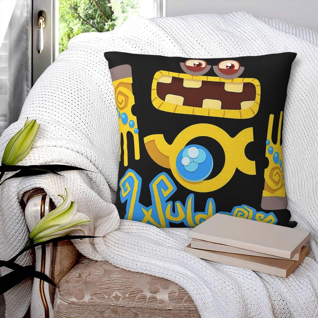 Wubbox My Singing Monsters Square Pillowcase Pillow Cover Polyester Cushion Decor Comfort Throw Pillow for Home Sofa