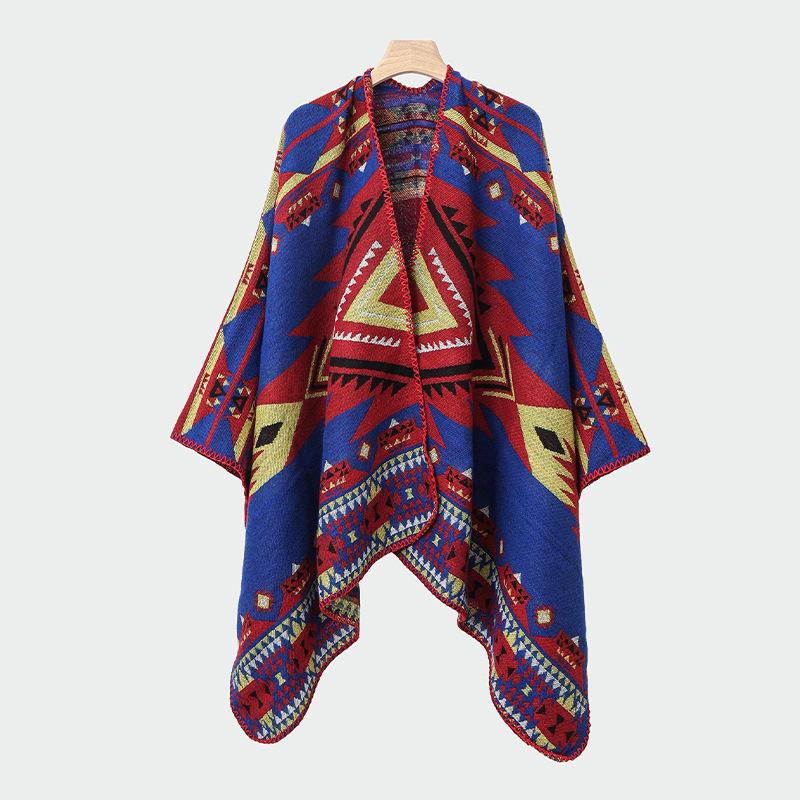 Men's Knitted Open Front Shawl Wrap Soft Warm Vintage Poncho Cape Casual Oversized Shawls Cardigan Wraps Scarf Blanket Lightweight Shawl Scarf for Men