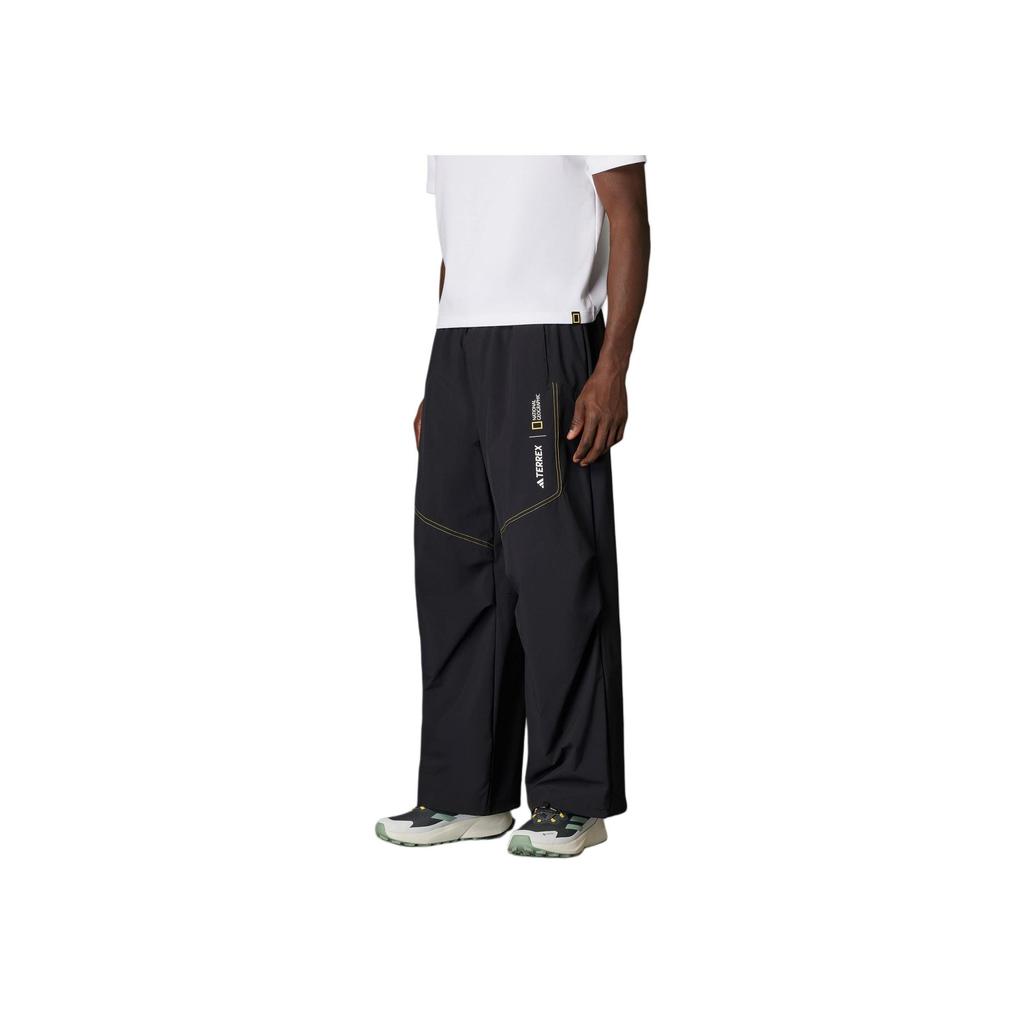 adidas X Colaboração National Geographic Ng A.R Wvn Pnt Esportivo Calças Casuais Confortáveis Amigas da Pele Calças Masculinas Preto KA3278