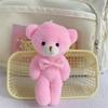 Adorable Plush Teddy Bear Keychain Gift Pink Gray Brown Purple Colors
