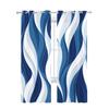 Dark Blue Ripples Lines Modern Tulle Curtains Living Room Voile Drapes Sheer Window Curtains Bedroom Accessories