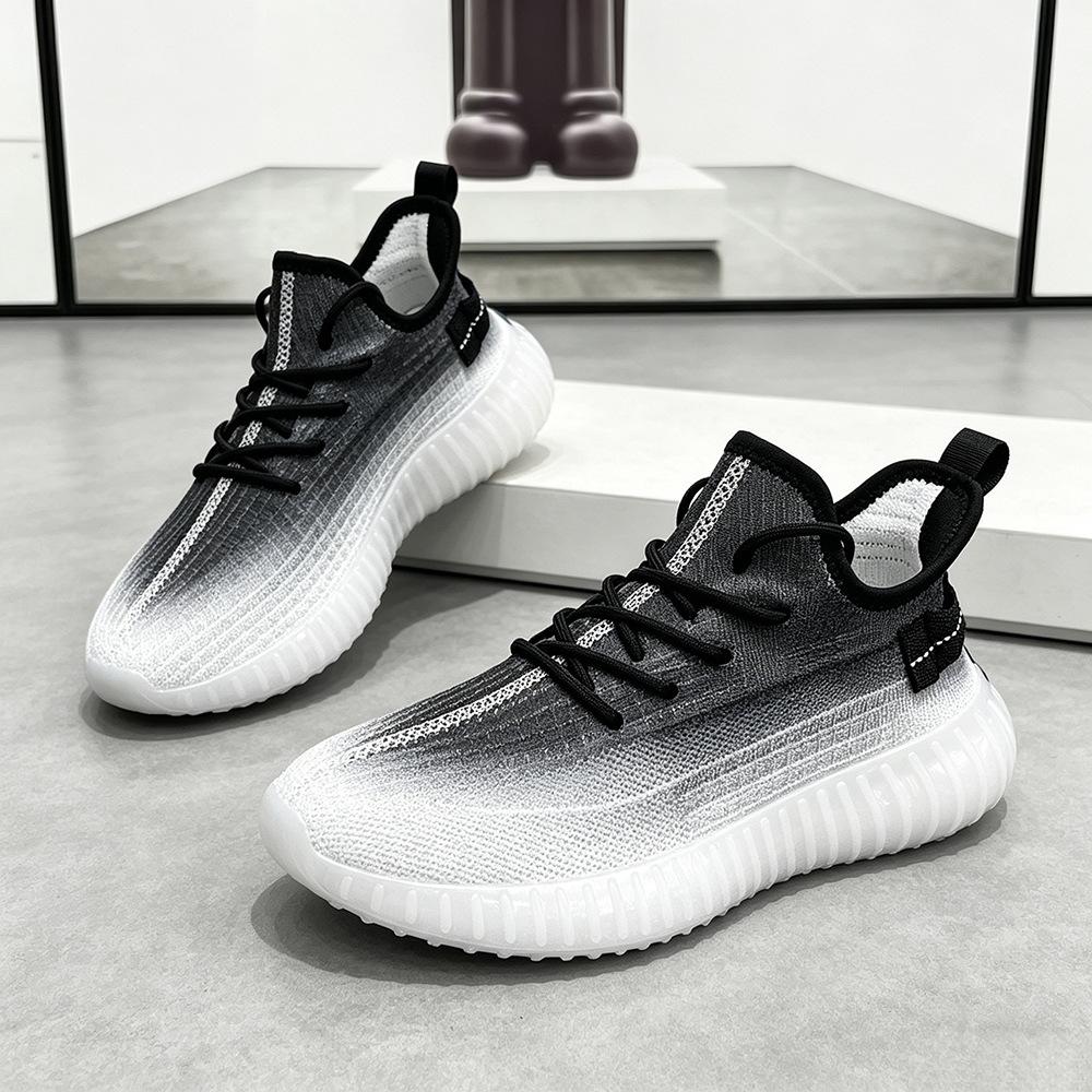 New Gradual Change Coconut Shoes Summer Mesh Breathable 2026 Soft Sole Casual Running Sneakers Large Size