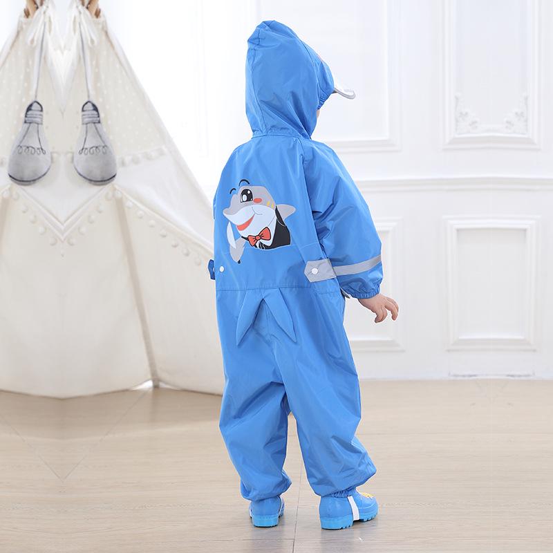 Children's Waterproof Footed Raincoat & Pants Set for Toddlers and Kindergarten Boys & Girls