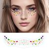 Rainbow Festival Face Stickers Metallic Freckle Heart Decals Water-based Waterproof Temporary Tattoos for Parties Festivals Photo Booths Star And Dot