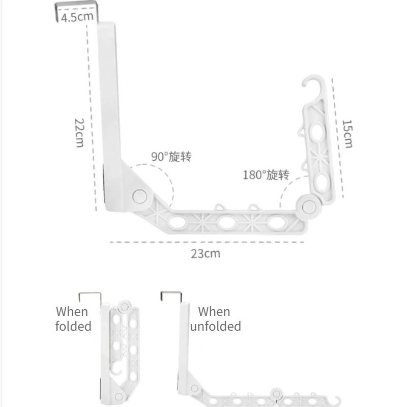 Bærbar Reisekleshenger, Sammenleggbare Over Dør Kroker, Multifunksjonelt Tørkestativ for Oppheng av Håndklær, Morgenkåper, Hatter, Skjerf