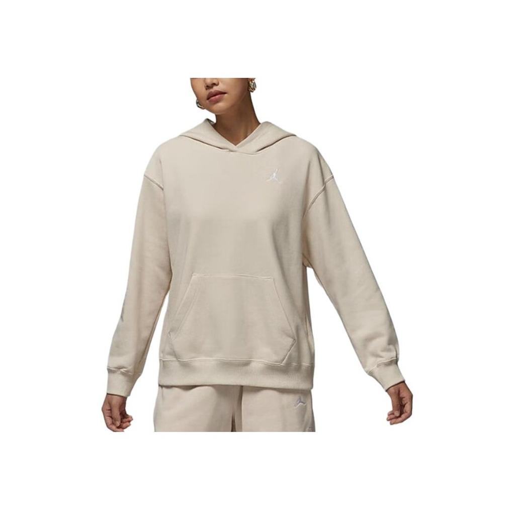 Jordan As W J Brk Flc Ft Po 24 Loose Knit Hooded Sweatshirt Women sweatshirt Khaki HJ1347-203