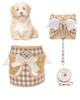 Tibemi Dog and Cat Harness with Leash for Small and Medium Easy To Put On and Take Featuring an Angel Wing Design and Cute Bear a 120cm Long Traction