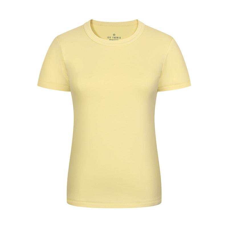 Reines Baumwoll-Kurzarm-T-Shirt für Damen Neues Lässiges Taillenbetontes Halbarm-Damen