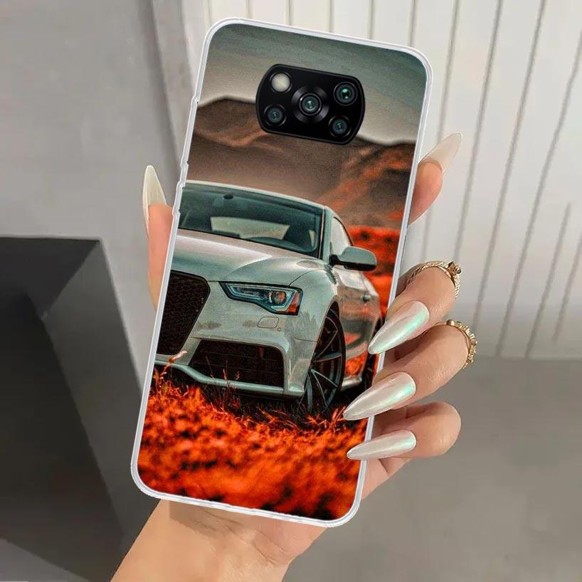 Sports Cars Male Men Phone Case for Xiaomi Poco X5 X6 X7 Pro F7 Ultra M7 Redmi 15 15C 13 13C 12 12C 10 10A 10C 9 9A 9C 9T Shell