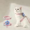 Adjustable Straps Cat Harness Set Small Dog Size Breathable Mesh Dog Harness Set Quick Release Buckle Comfortable Pet Leash Set