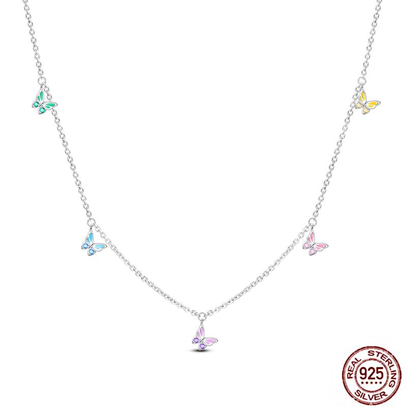 Copper Pendant Necklace Pink Heart Star Moon Firefly Plant Charm Basic Chain Necklaces Original Festival Jewelry For Women G