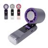 Ice Cooling Handheld Fan Rechargeable LED Digital Display 100 Speed Foldable Hand Turbine Fan with L