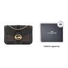 Coach Georgie 20 Color Block Chain Leather Small Square Bag Women Shoulder Bag Dark-Brown 7287-IMAA8