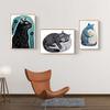 Canvas Printing Art Cat In Life Poster Animal Wall Decor Art Picture Vintage Wall Decoration Home Room Bar Gift for Cat Lovers