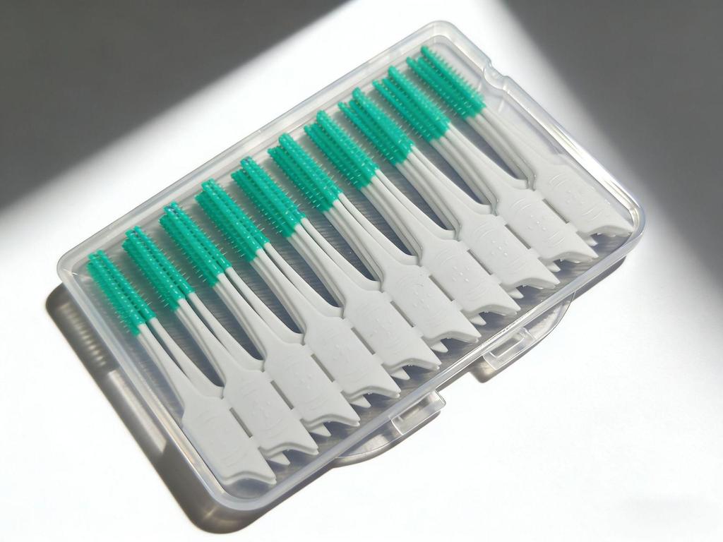 200-Pack Disposable I-shaped Soft Rubber Interdental Brushes and Toothpicks for Orthodontic Use