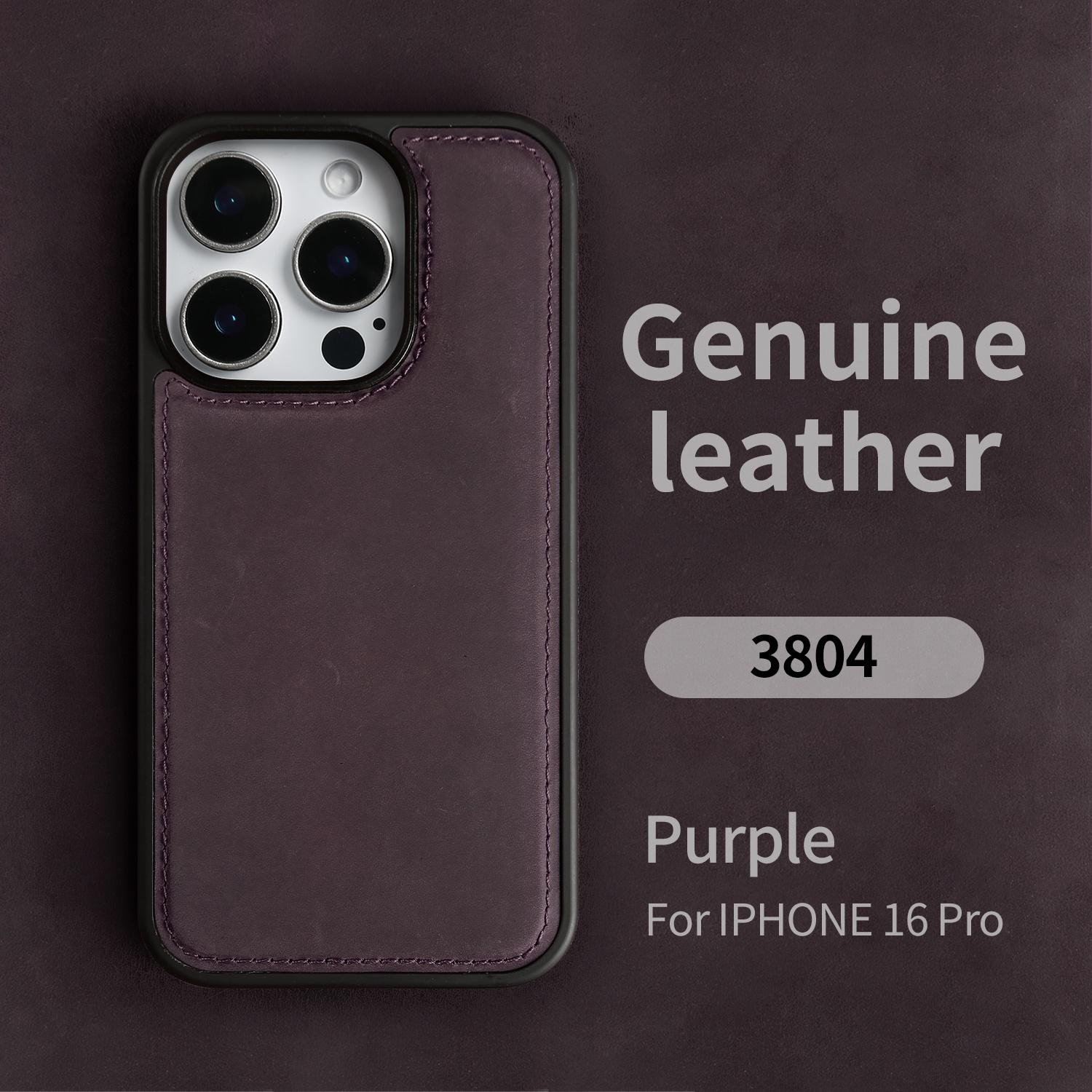 

Retro Crazy Horse Pattern Genuine Leather Case For iPhone 16 Pro Max 15 14 13 12 11 Luxury Cowhide Back Cover Protective Shell Genuine Leather&iPhone 11