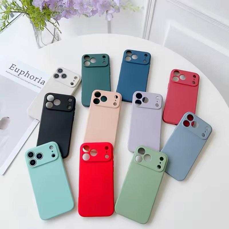 Čtvercový Čtvercový Tekutý Silikonový Kryt na Telefon pro iPhone 17 Air 16 15 14 11 Pro Max Plus 12 13 mini XR Xs 7/8 SE 16E trataLuxusní Ochranný Kryt Kamery