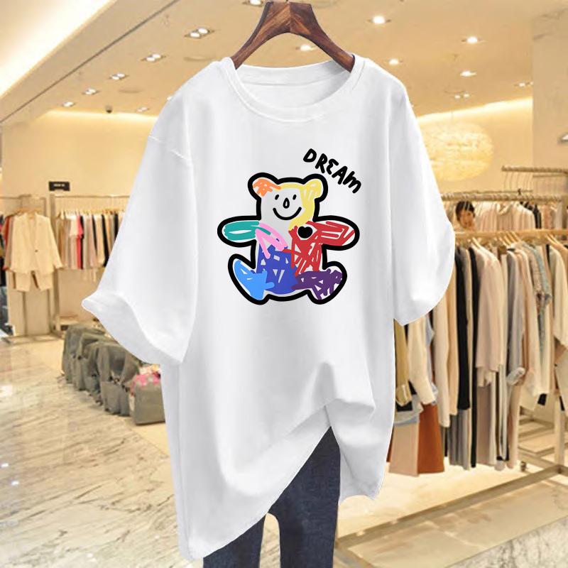 

Summer personalized Harajuku short-sleeved T-shirt women s super fire new casual loose student women s clothing S
