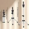 Mini Wig Tripod Foldable Stand Adjustable Mannequin Head Metal Tripod Canvas Block Head Stand Holder Wig Manikin Head Table Display for Cosmetology