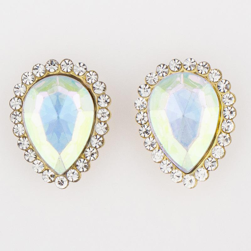 Sunflower Teardrop Acrylic Bow & Heart Hand-Sewn Diamond DIY Hair & Clothing Accessories