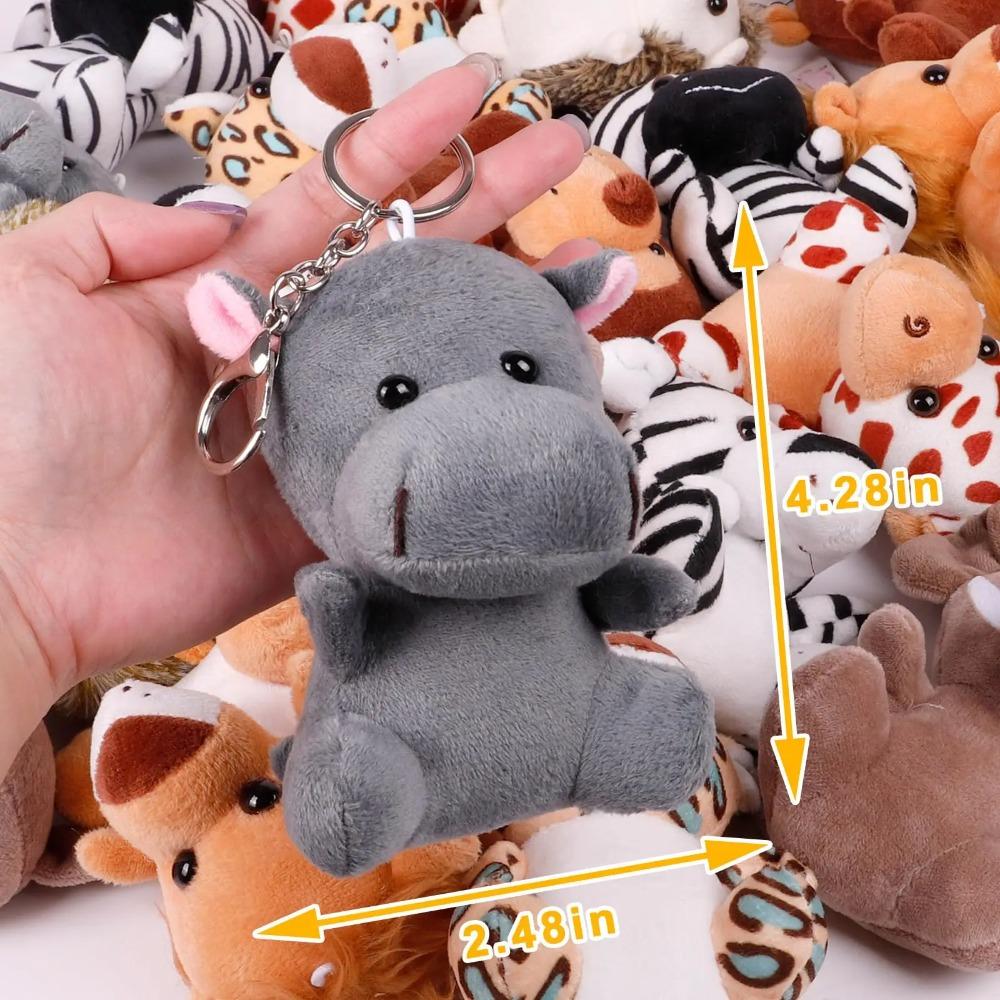 6-36 Piccoli Peluche Safari all'Ingrosso Animali della Giungla 12cm Mini Peluche per Bomboniere Sacchetti Regalo Baby Shower Regali di Compleanno