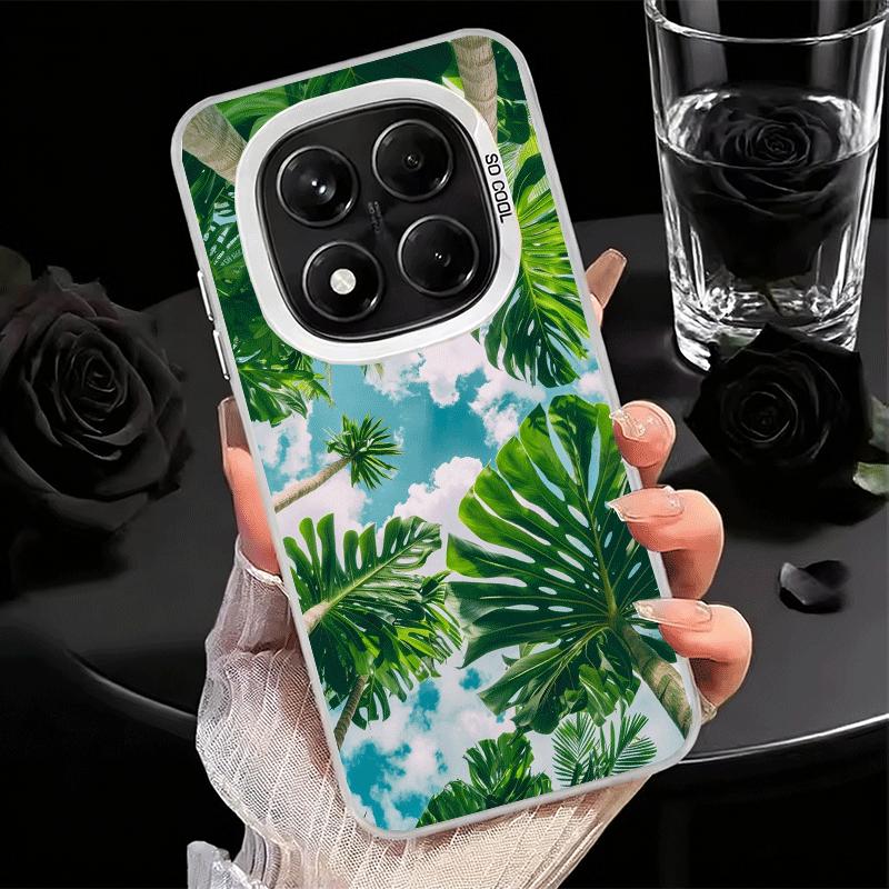 Summer Plants Green Leaf Soft Phone Case for Xiaomi Redmi Note 13 14 15 Pro Plus 12S 12 11S 11 11T 10S 10 Shockproof Cover Back