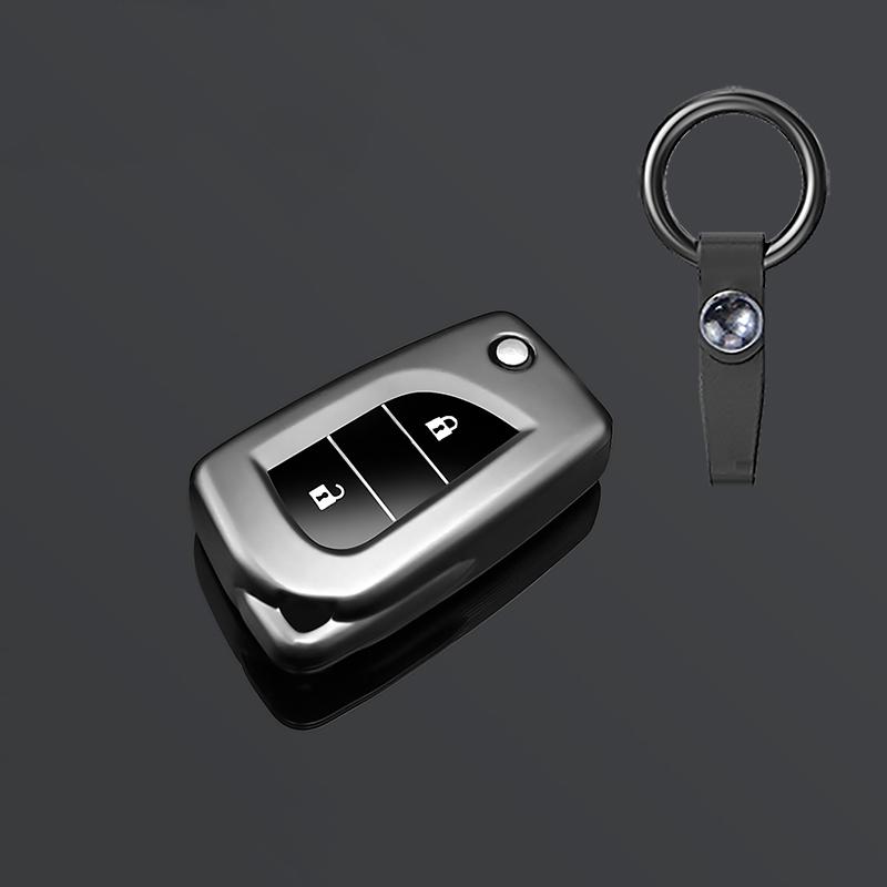 For Toyota Rav4 Le Auris Reiz Avensis Verso Aygo Scion Tc Im Hilux Aygo X Flip Key Tpu Car Key Case Cover