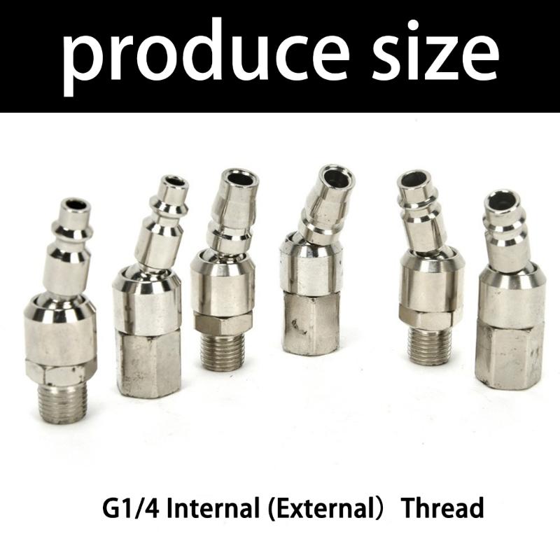 Universal Air Tool Quickly Connect Plugs Fitting Hose Compressor Quick Release Coupler Universal 360 Degree Swivels Pneumatic Quick Joint